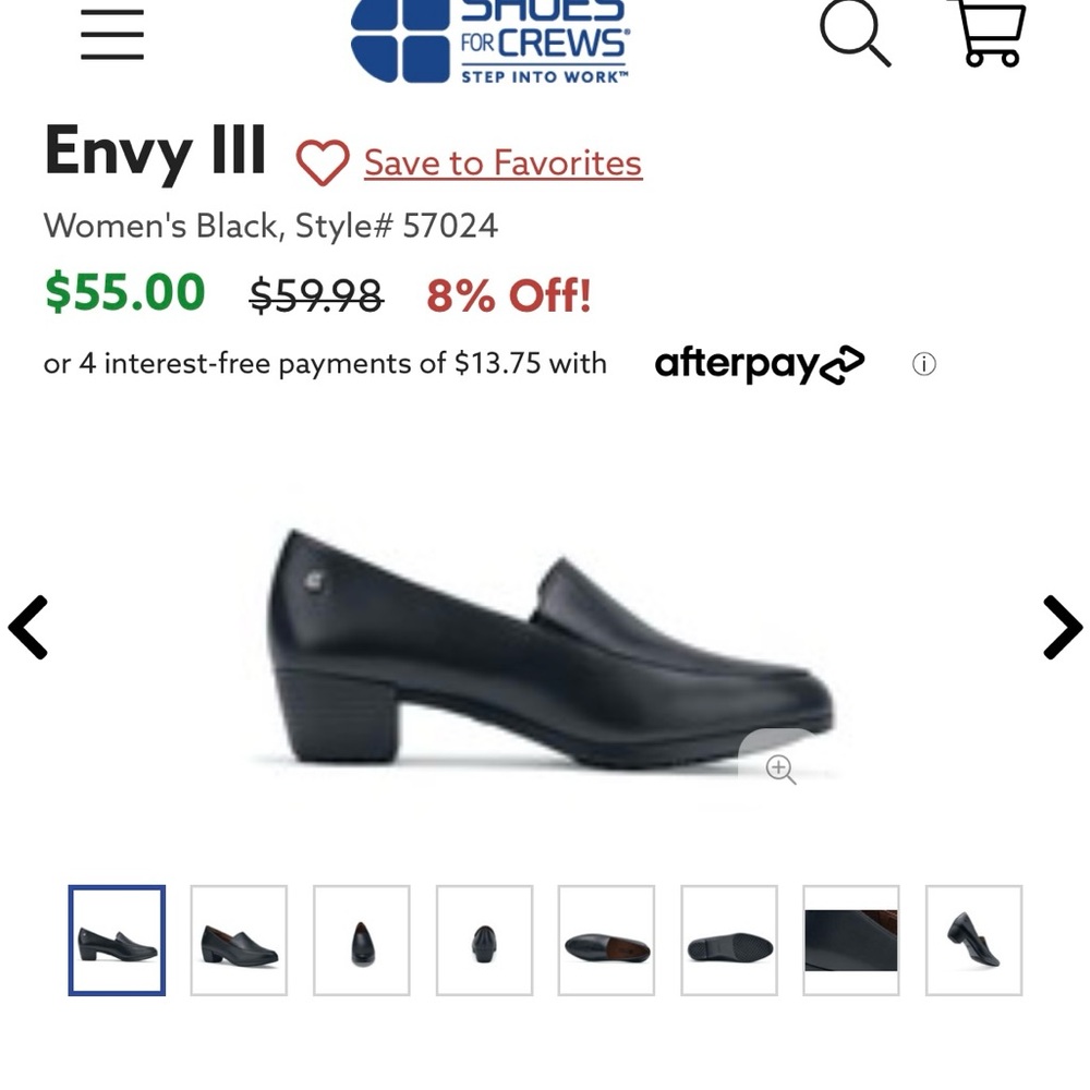 Shoes for Crews / Slip & Oil resistant / Size 10 / Black / Like New